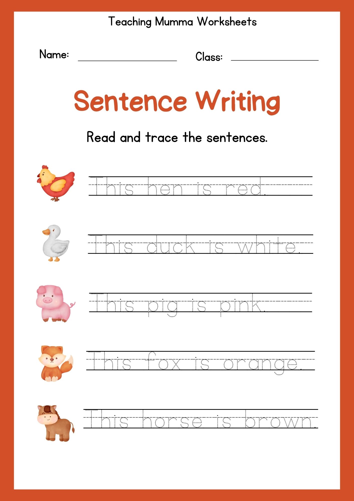 Read and Trace sentences Thumbnail